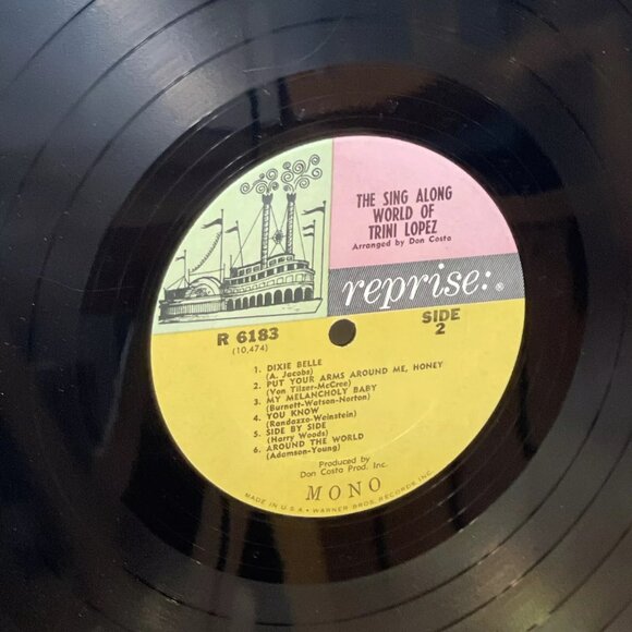 Trini Lopez The Sing-Along World Of Trini Lopez (Vinyl, 1965) Reprise R 6183 VG - Picture 8 of 8
